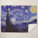 Couverture Sherpa Vincent Van Gogh Starry Nuit Vintage Art<br><div class="desc">Vincent van Gogh Starry Night Art Peinture Starry Night est un tableau de l'artiste post-impressionniste néerlandais Vincent van Gogh. Le ciel bleu de la nuit est rempli de nuages tourbillonnants, d'étoiles et d'une lune brillante croissant. La Nuit étoilée est la seule nocturne de la série de vues depuis la fenêtre...</div>
