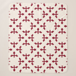Couverture Sherpa Vintage abstract geometric floral pattern. Seamles