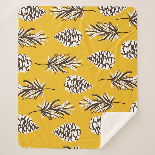 Couverture Sherpa Vintages éléments de la nature d'automne (Devant)