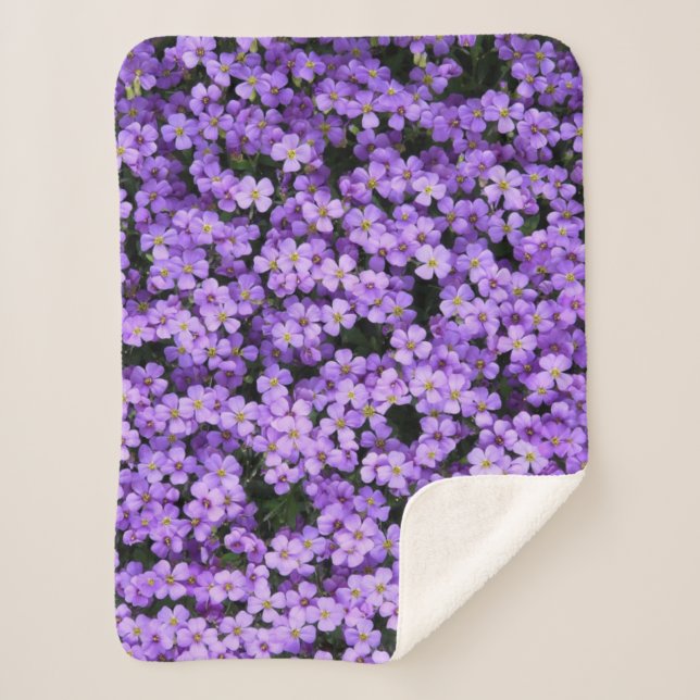 Couverture Sherpa Violet Flowers Sherpa Blanket Violets (Devant)