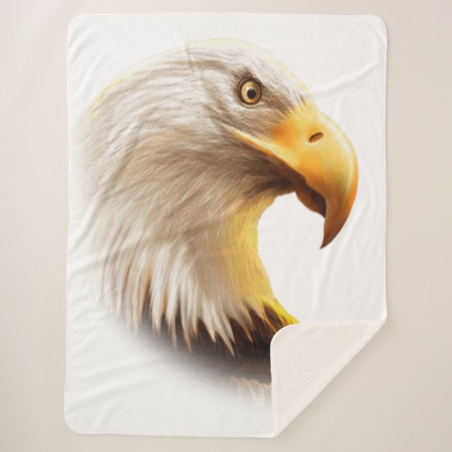 Couverture Sherpa Visage d'aigle  (Devant)