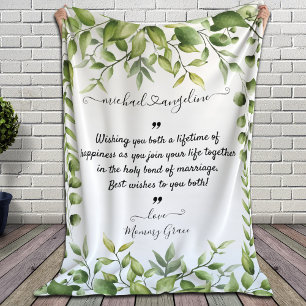 Couverture Sherpa Voeux mariages pour mariée et mariée