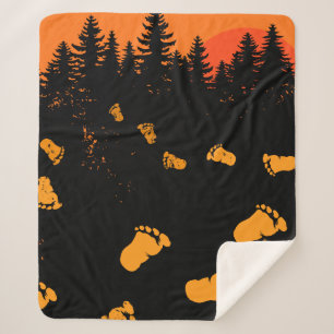 Couverture Sherpa Voies de Bigfoot au coucher du soleil