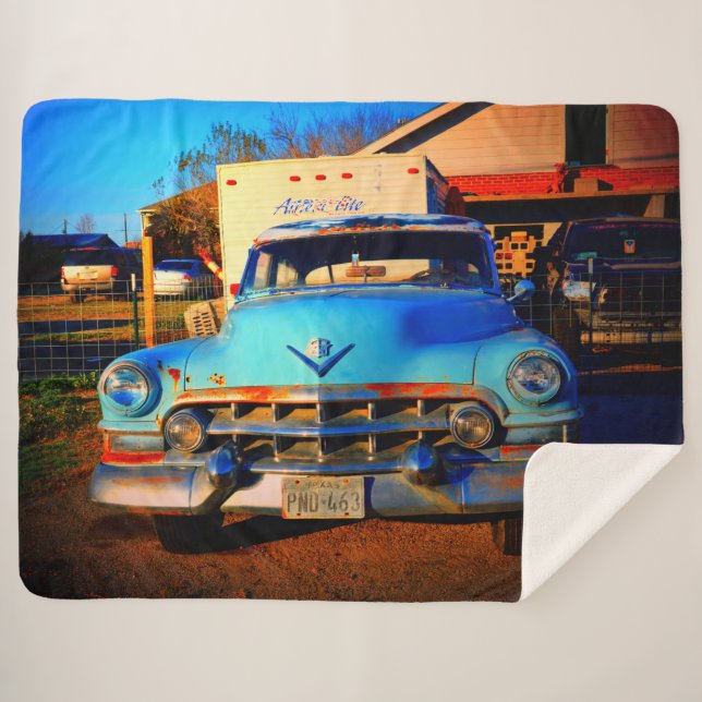 Couverture Sherpa Voiture Vintage (Devant (Horizontal))