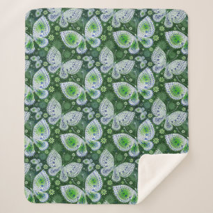 Couverture Sherpa Voler vers l'extérieur Papillon Paisley Imprimer v