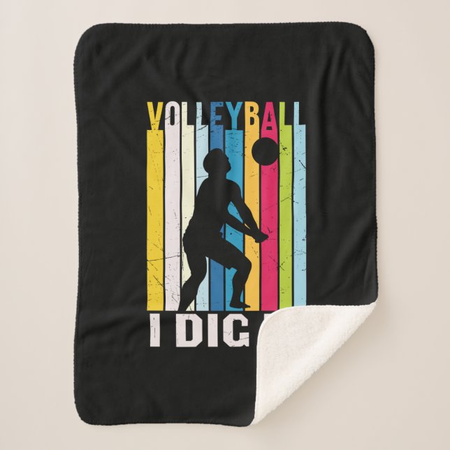 Couverture Sherpa Volleyball Player | Volleyball I Dig It (Devant)