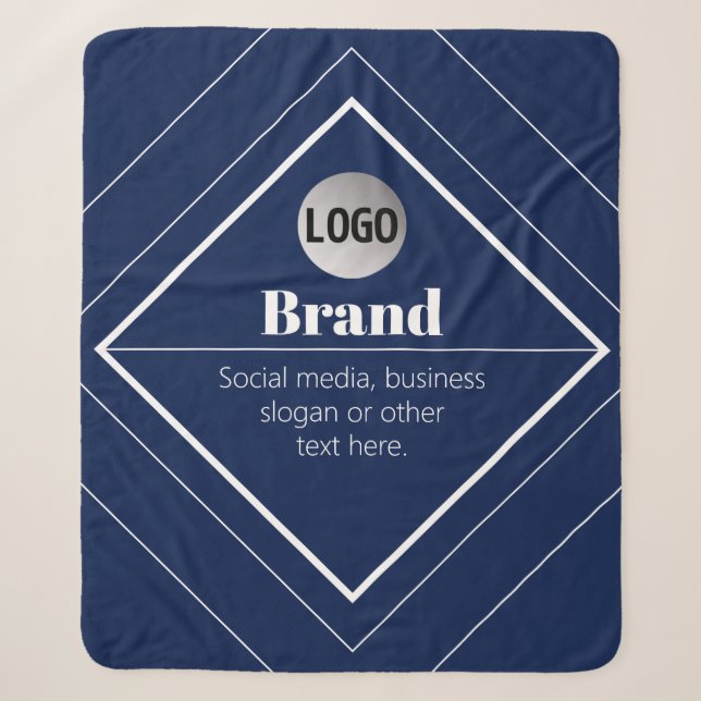 Couverture Sherpa Votre logo et design moderne personnalisable | Ble (Devant)