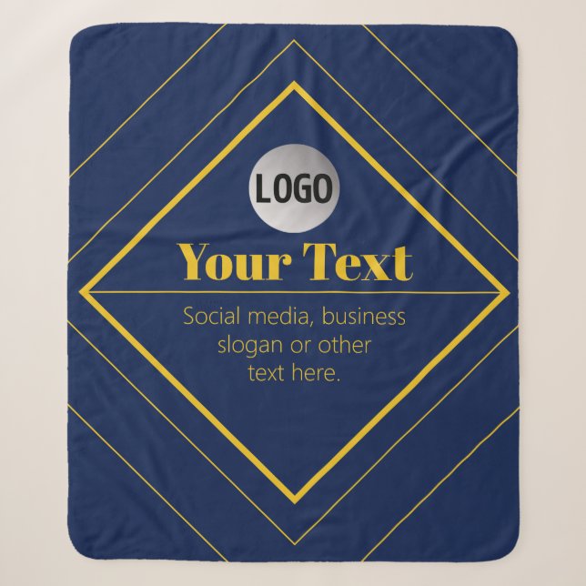 Couverture Sherpa Votre logo et modèle de design personnalisable (Devant)