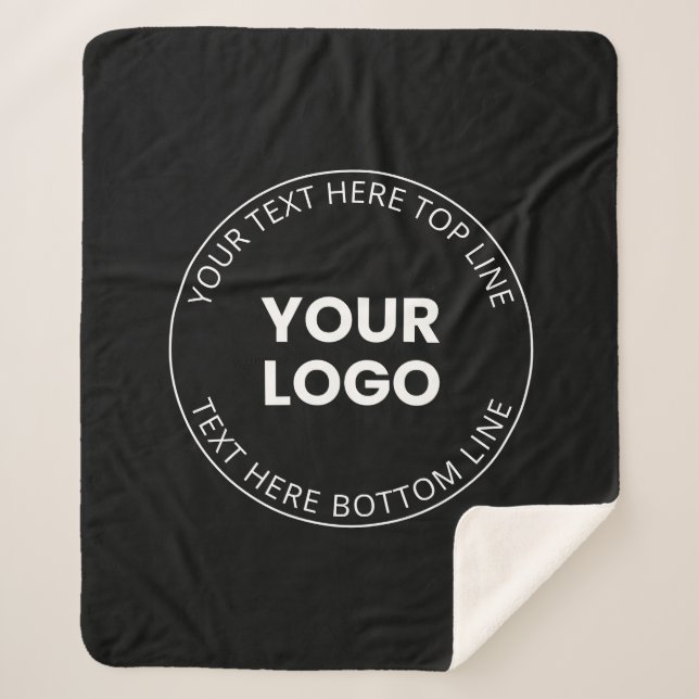 Couverture Sherpa Votre logo minimaliste (Devant)