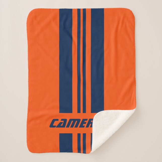 Couverture Sherpa Votre nom Couleurs entièrement personnalisées Coul (Devant)