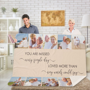 Couverture Sherpa Vous avez manqué 10 photo Bordure amande souvenir