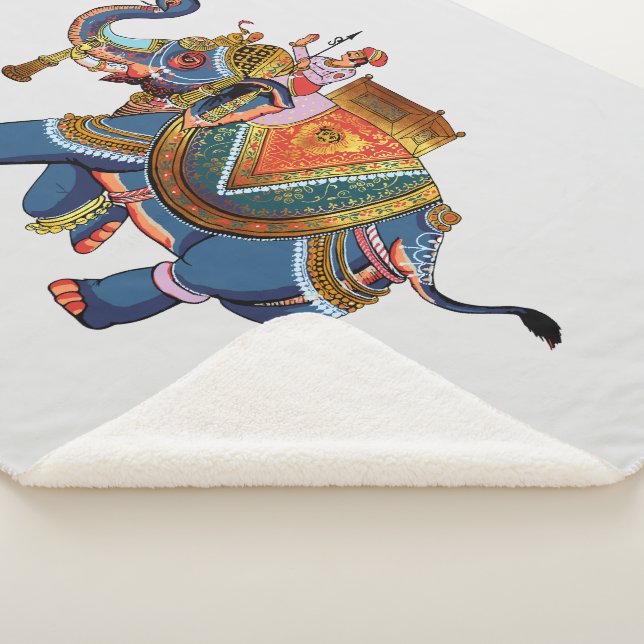 Couverture Sherpa Voyage de l'éléphant royal : conception folkloriqu (3/4)