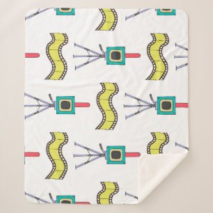 Couverture Sherpa Voyage photographique : Motif de caméra Vintage