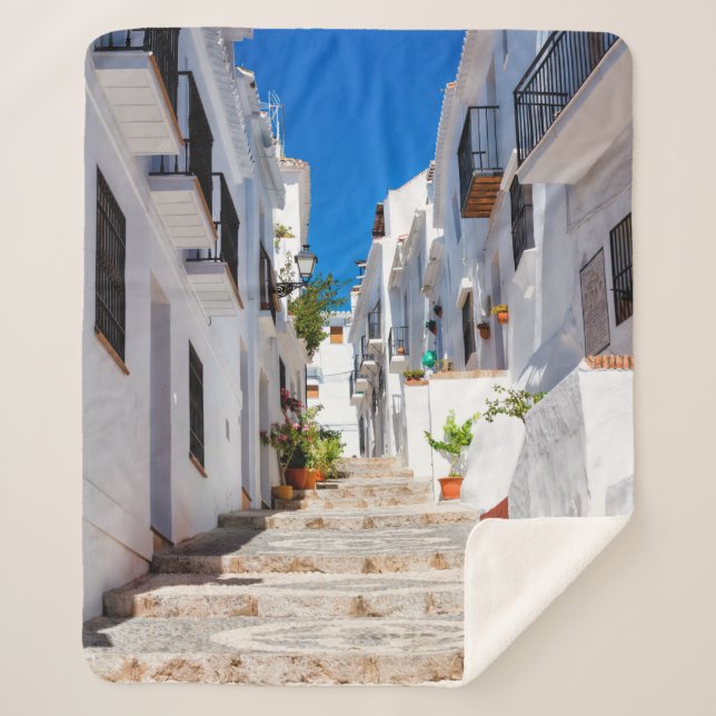 Couverture Sherpa Vue aérienne de la ville blanche Frigiliana par be (Devant)