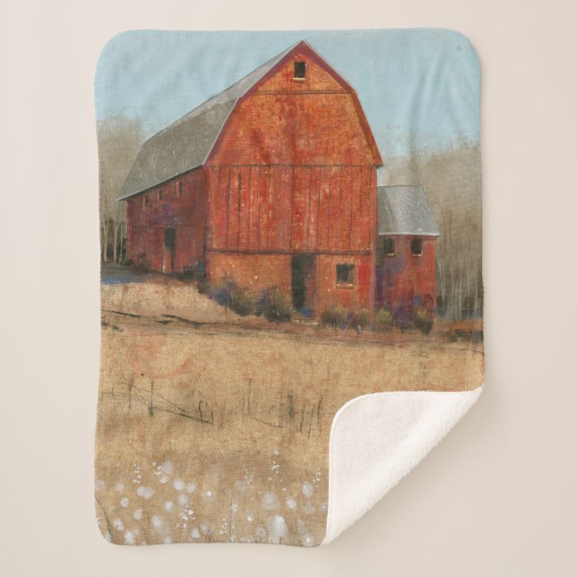 Couverture Sherpa Vue Barre rouge (Devant)