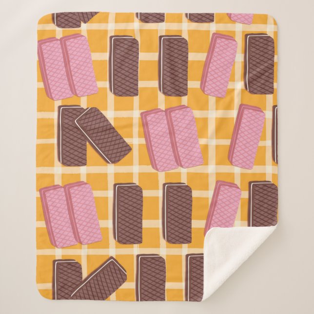 Couverture Sherpa Wafers aromatisés Arrière - plan sans soudure (Devant)