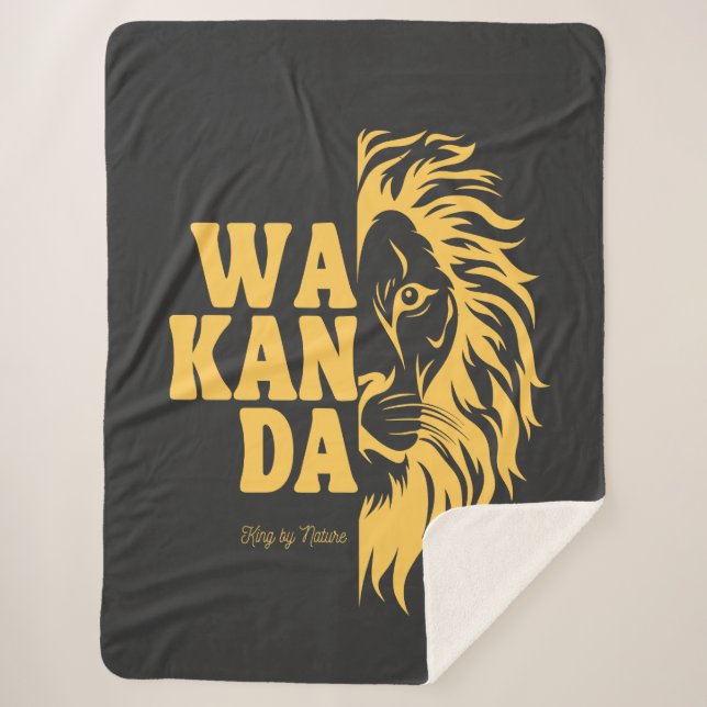 Couverture Sherpa WAKANDA: King By Nature | Sherpa Blanket (Devant)