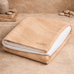 Couverture Sherpa Warm Sandstone Flow