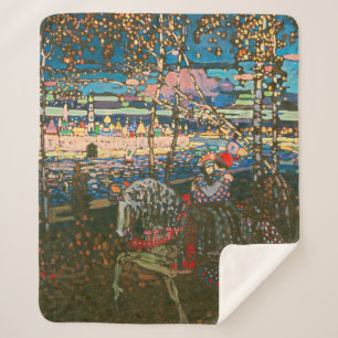 Couverture Sherpa Wassily Kandinsky Le Couple à Cheval Art Russe
