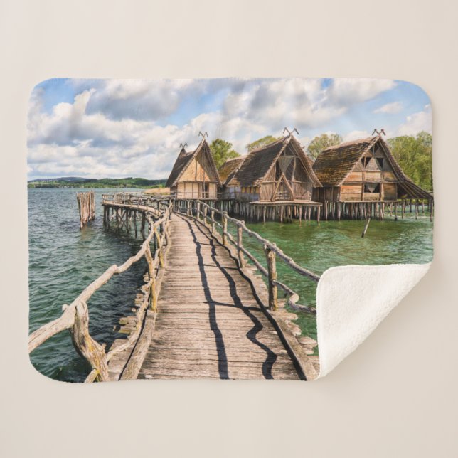 Couverture Sherpa Water | Style Houses Over the Water (Devant (Horizontal))