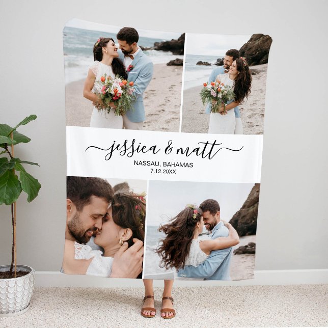 Couverture Sherpa Wedding or Anniversary Photo Sherpa Blanket (Créateur téléchargé)