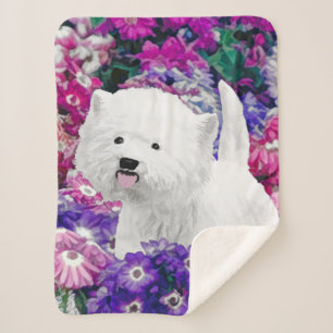 Couverture Sherpa West Highland White Terrier Peinture Chien Art
