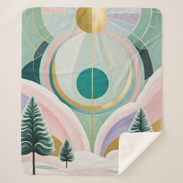 Couverture Sherpa Whimsical Winter Dreamscape (Devant)