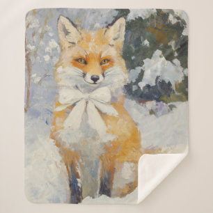 Couverture Sherpa Whimsical Winter Fox mignonne Nursery Baby Kids