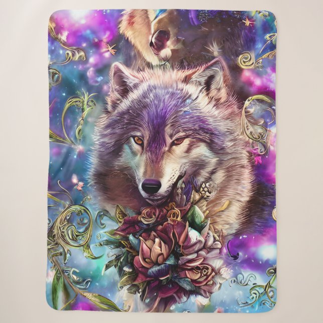 Couverture Sherpa Wild Majesty Wolf (Devant)