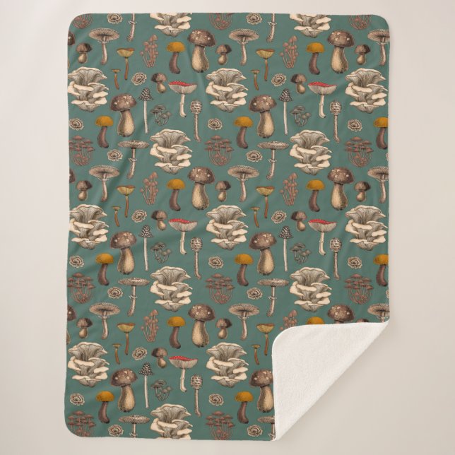 Couverture Sherpa Wild Mushrooms (Devant)