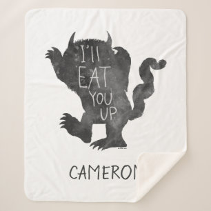 Couverture Sherpa Wild Thing Je vais te manger Ajoutez votre nom