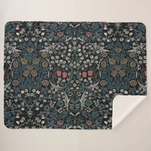 Couverture Sherpa William Morris Blackthorn Floral Art Nouveau