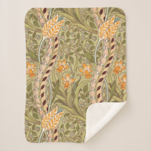 Couverture Sherpa William Morris Daffodil Garden Flower Classic Bota