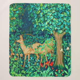 Couverture Sherpa William Morris Forest Deer Tapestry Imprimer