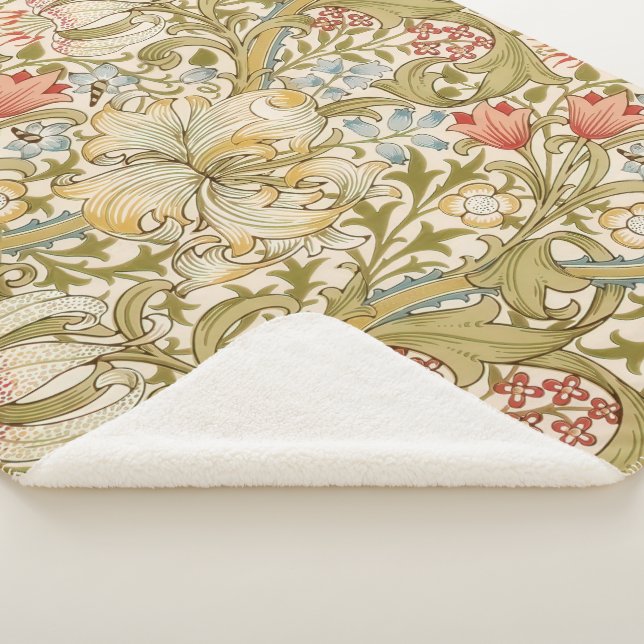 Couverture Sherpa William Morris Lily Art Nouveau Floral (3/4)