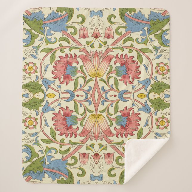 Couverture Sherpa William Morris Loddon Blossom Motifs Floraux (Devant)