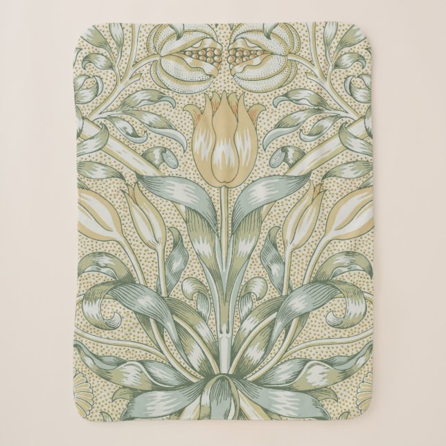 Couverture Sherpa William Morris Motif Grenade Antique Lily (Devant)