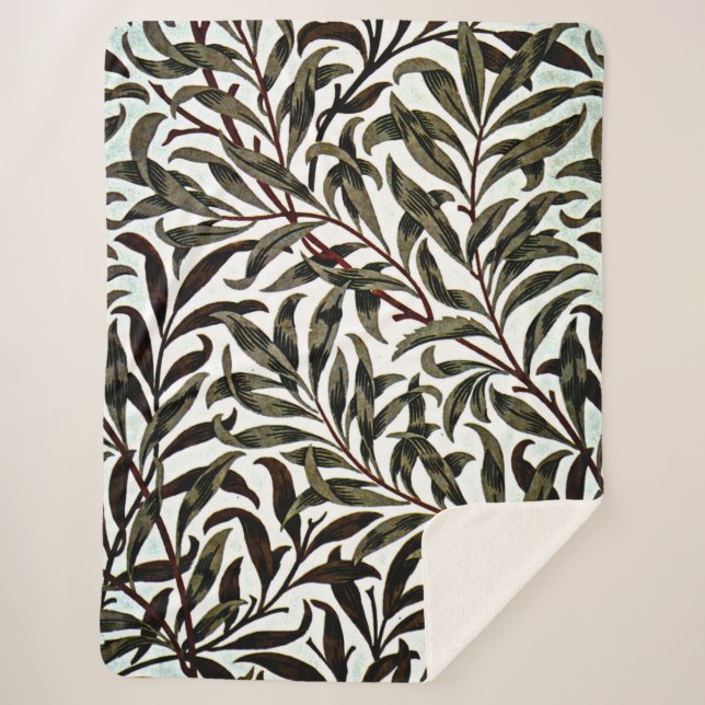 Couverture Sherpa William Morris motif, Willow Bough (Devant)