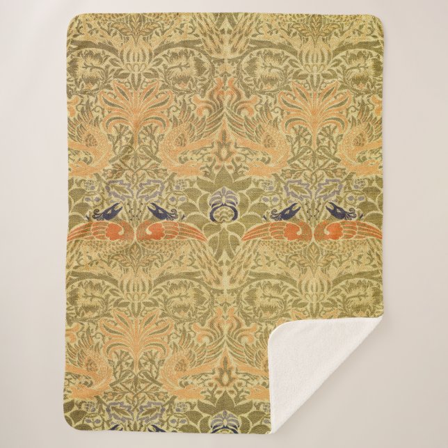 Couverture Sherpa William Morris Peacock & Dragon Arts & Artisanat (Devant)