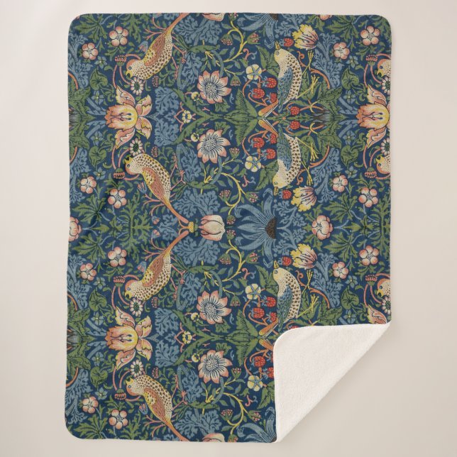 Couverture Sherpa William Morris Strawberry Thief (Devant)