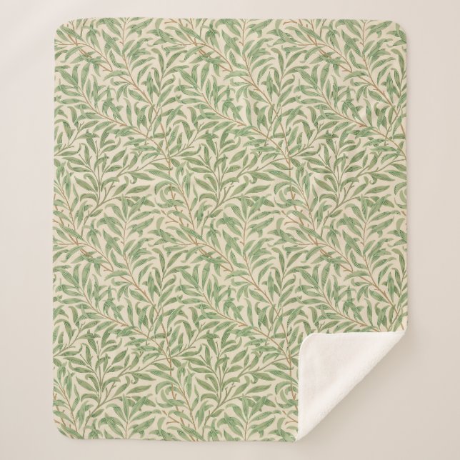 Couverture Sherpa William Morris Willow Bough Garden Flower Classic (Devant)