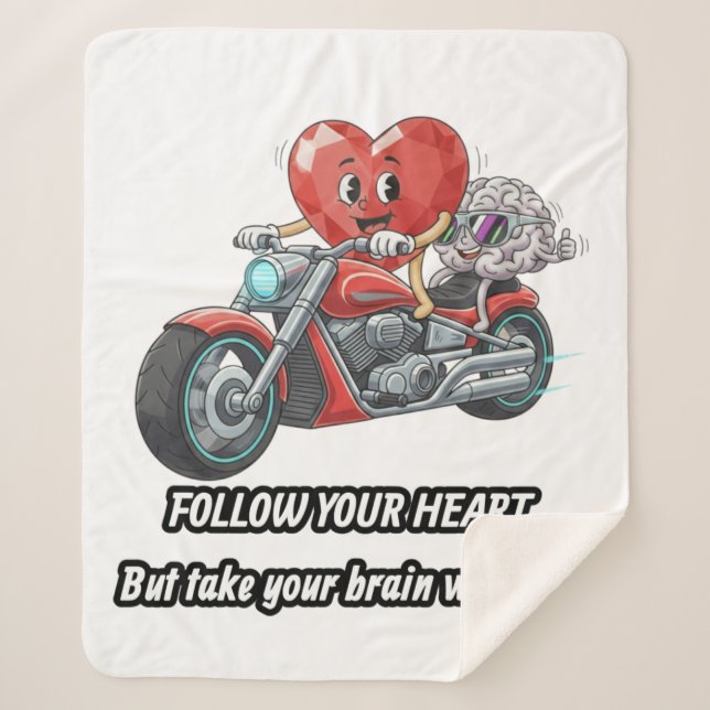 Couverture Sherpa witty relationship quote gift heart riding bike (Devant)