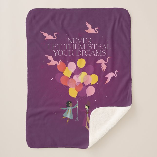 Couverture Sherpa Wonka "Ne les laissez jamais voler vos rêves" (Devant)