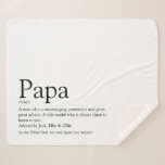 Couverture Sherpa World's Best Dad, Daddy, Father Definition Fun<br><div class="desc">Personalise for your special dad,  daddy,  papa or father to create a unique gift for Father's day,  birthdays,  Christmas or any day you want to show how much he means to you. A perfect way to show him how amazing he is every day. Designed by Thisisnotme©</div>