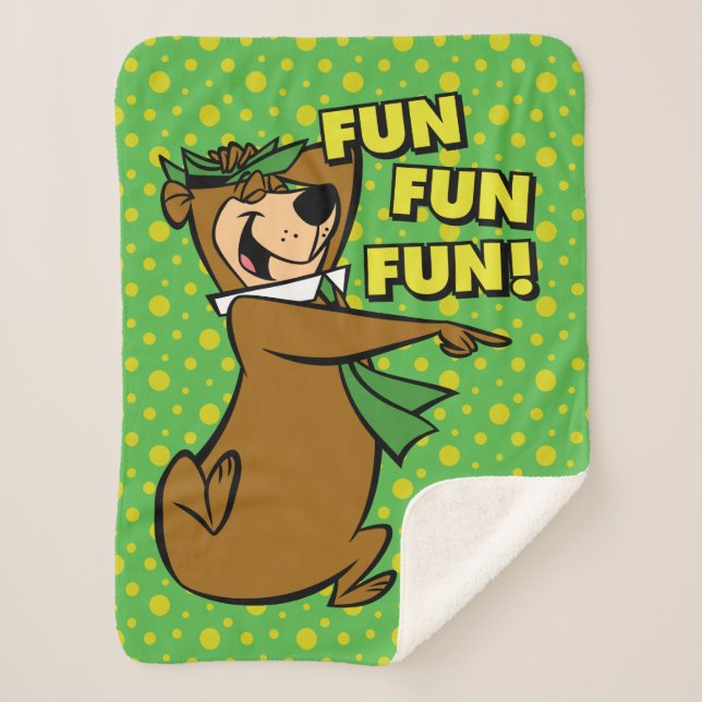 Couverture Sherpa Yogi Bear Fun Amusant (Devant)
