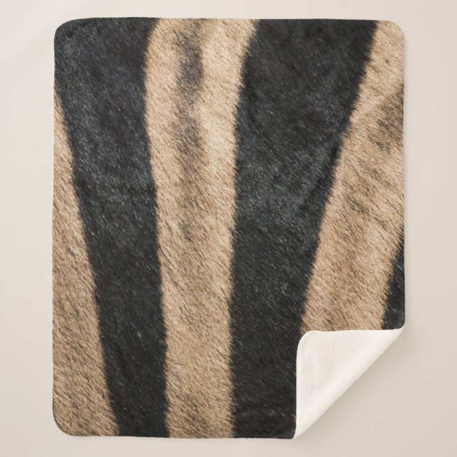 COUVERTURE SHERPA ZEBRA POSTER DE ANIMAL STRIPE (Devant)