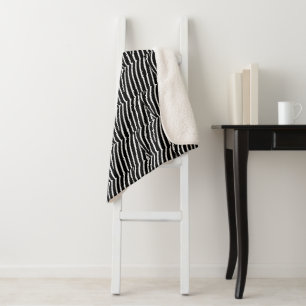 Couverture Sherpa Zèbre noir et blanc