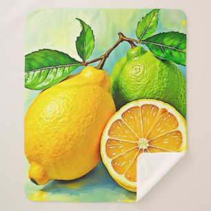 Couverture Sherpa Zesty Citrus Burst Sunshine Design