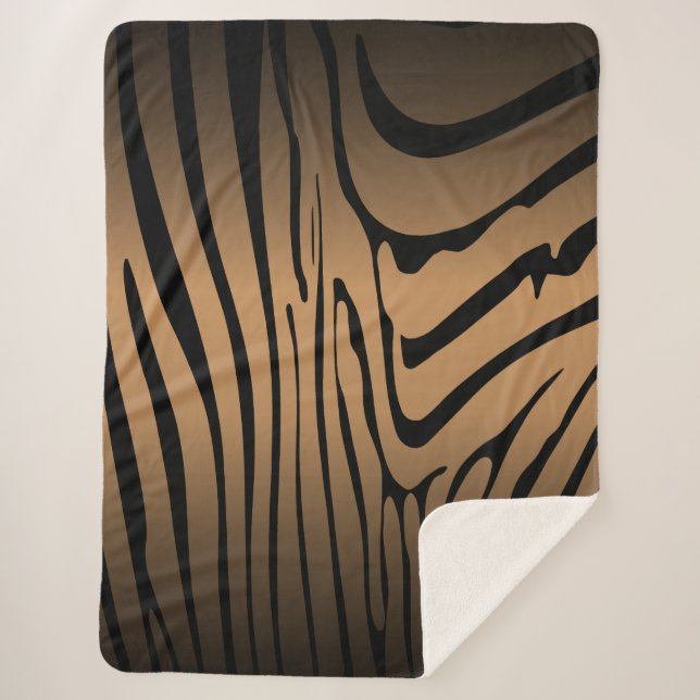 Couverture Sherpa Zesty Zebra Brown (Devant)