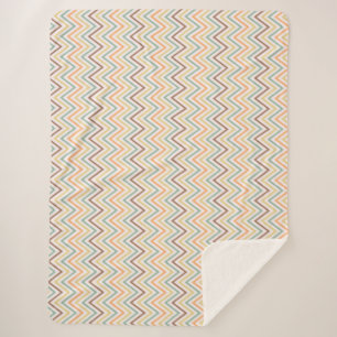 Couverture Sherpa Zigzag Lignes minces et colorées Vecteur Motif san
